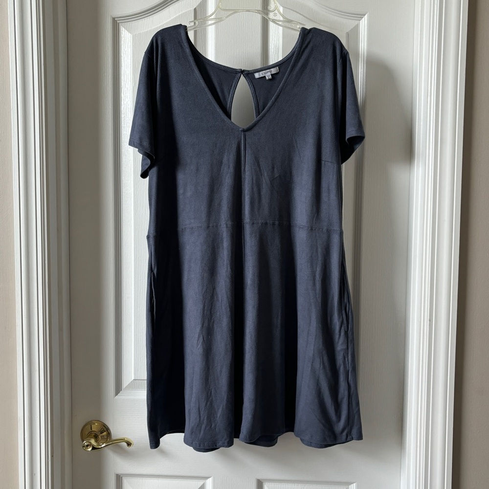 Z Supply A Line Dress (size Large, navy/purple)